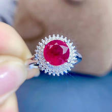 New Coming Real and natural ruby Ring 925 sterling silver gemstone Fine women jewelry 2024 - buy cheap