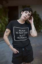 Camiseta gótica para mujer, camiseta con gráfico estético, negra no es triste, moda unisex, envío directo 2024 - compra barato