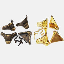 Gold Bronze Antique Corner Protector Bronze Jewelry Chest Box Wooden Case Decorative Feet Leg Metal Corner Bracket Hardware 2024 - buy cheap