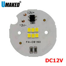 Placa de lámpara LED DC12V/AC220V, 5W, 39mm, 2835 SMD, no necesita conexión de controlador, panel de lámpara Blanco/blanco cálido, 10 Uds. 2024 - compra barato