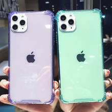 Чехол для телефона iPhone 11 Pro X XR XS Max 6S 7 8 Plus, противоударный прозрачный мягкий бампер карамельного цвета из ТПУ для iPhone 11 SE 2020 12 2024 - купить недорого