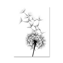 Póster nórdico en blanco y negro, pintura de diente de león para pared, póster impreso, imagen, pintura decorativa, decoración del hogar para sala de estar 2024 - compra barato