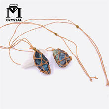Natural Rough Labradorite Crystal  Stone Gemstone Moonstone Sunstone Pendant Divination Spiritual Meditation Jewelry Necklace 2024 - buy cheap