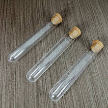20pcs 16x100mm Clear Plastic Test Tubes With Corks and Scale,Party Candy Bottle with Round Bottom Wedding Gift Vial 2024 - buy cheap