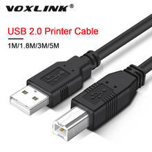 VOXLINK Print Cable B USB 2.0Type A to Male to Male Printer Cable 1m/1.8m /3m /5m For Camera Epson HP Canon Printer usb Printer 2024 - купить недорого