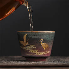 Taza de cerámica gruesa hecha a mano de estilo japonés, vaso de té Maestro de cambio, tazas de cerámica creativas pintadas a mano, juego de té 2024 - compra barato
