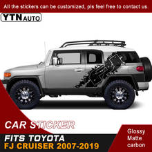 Автомобильные наклейки, пригодный для TOYOTA FJ CRUISER 2007-2017 2018 2019 боковой корпус FJ письмо грязи Графика виниловые декоративные наклейки для авто изготовленный на заказ 2024 - купить недорого