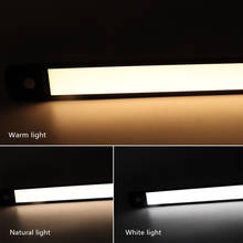 USB recharge LED Under Cabinet Light for Closet Corridor Kitchen 3 Color Motion Sensor Night Lights For Wardrobe Magnet Stick 2024 - buy cheap
