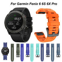 Correa de silicona de liberación rápida para reloj Garmin Fenix, banda de muñeca de 26 y 22MM para Garmin Fenix 6X, 6, 6S Pro, Ajuste rápido para Garmin Fenix 5, 5X, 5S 2024 - compra barato