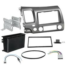 Kit de rádio automotivo, estéreo, 2 din, cor prata, para honda civic 2003-2011 2024 - compre barato