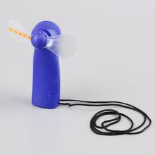Mini Air Cool Fan Matrix Pocket Cooling Handheld Fan With LED Light Lanyard For Travel Emergency Baby Toy Use Battery 2024 - buy cheap
