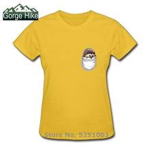 New Hystrix hodgsoni t-shirt Super Cute Pocket Hedgehog Print T-Shirt Funny Cartoon Serengeti Design Girl Casual Tops Woman Tees 2024 - buy cheap