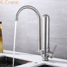 Filtered Kitchen Faucets Hot Cold Water Mixer Tap Stainless Steel Health Filter Faucet Single Hole Deck Mounted Grifo Sink Taps 2024 - buy cheap