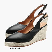 LIHUAMAO women high heel shoes slingbacks ankle strap pointed toe slip on party dacning casual pumps office career lady shoes 2024 - buy cheap