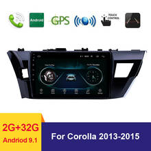 10.1inch Car Radio Stereo GPS Navigation For Toyota Corolla 2013-2015 2 din Android 9.1 car head unit Audio Multimedia Player 2024 - buy cheap