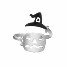 Хэллоуин с капюшоном в виде шляпы ведьмы швабры палец кольцо Открытые Кольца вечерние Косплэй Ювелирное Украшение для пальцев тыквы простое кольцо полос #288604 2024 - купить недорого