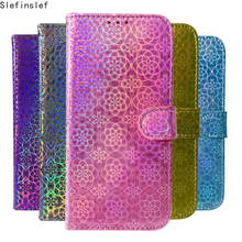 Capa de carteira para smartphone nokia, capa de couro com flip laser fluorescente para os modelos 6.2 3.1 5.1 6.1 7.1 7.2 4.2 3.2 plus 2024 - compre barato