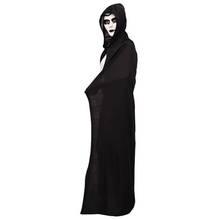 Capa folgada com capuz para dia das bruxas, adulto, feminino, masculino, unissex, capa longa, traje preto, casacos, presentes 2024 - compre barato