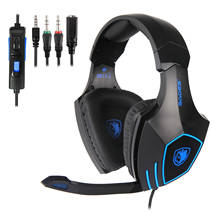 SADES SA-819 Gaming auriculares soporte PS4 3,5mm auriculares estéreo con cable con micrófono 2024 - compra barato