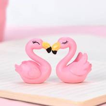 ZOCDOU1 Piece Squinting Flamingo Small Statue Little Figurine Crafts Figure Ornament Miniatures 2024 - buy cheap