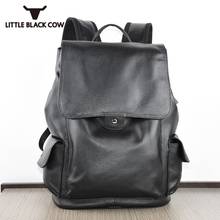 Fashion Casual Laptop Backpack School Book Bags Mens Genuine Leather Backpack Female Travel Bagpack Big Capacity Mochila Hombre 2024 - buy cheap