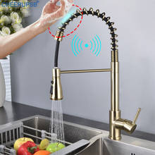 Touch Faucet Kitchen Sink Smart Sensor Tap Flexible Pull Out Mixer Crane Stainless Steel Touch Sense Taps Automatic Gold Faucets 2024 - buy cheap