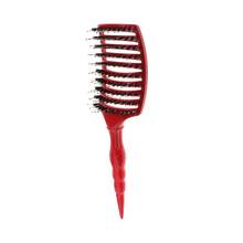 Щетка для волос-щетка с веслом, массажная расческа для волос, расческа для вьющихся прямых волос, антистатический инструмент для укладки волос 2024 - купить недорого