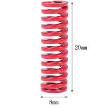 1Pcs Red Medium Load Compression Spring Diameter Rod: 8mm Loading Free Length: 20mm Die Mold Spring 2024 - buy cheap