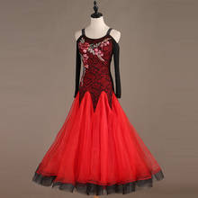 Ballroom Competition Dance Dresses Adult Classic Elegant Red Waltz Dance Skirt Tango Ballroom Dancing Dress Women 2024 - buy cheap