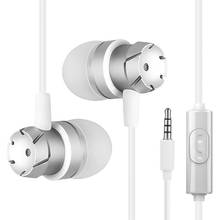 Super Bass Metal In-Ear Wired Earphone Volume Control Headsets HiFi Stereo Earphones with Microphone suitable for Mobile Phone 2024 - buy cheap