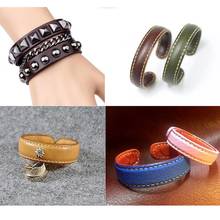 10Pcs Titanium Blank Stamping Bracelet DIY Leather Cuff Bangles Jewelry Making 2024 - buy cheap