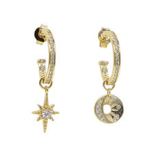 Bohemian Earring Drop Star moon Crystal Earrings for Women Ear Cuff 2019 Fashion Boho Jewelry Gold/Silver color Earring Dangle 2024 - buy cheap