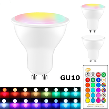GU10 LED Lamp RGB 8W RGBW Led Spots Light RGB Lamp Led GU 10 16 Colors With Remote Control 2024 - buy cheap