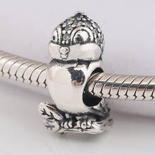 Authentic S925 Silver Bead DIY Jewelry Clear CZ Bird Charms fit Lady Bracelet Bangle 2024 - buy cheap