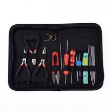 DIY Jewelry Tool Kits with Pliers Wire Cutter Scissor Beading Tweezers Bead Awls Rings Random Color Black Bags 2024 - buy cheap