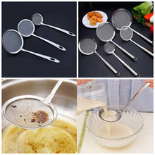 1pcs High quality stainless steel filter kitchen filter fine mesh spoon fried Food Fried fried oil sieve cooking tools 3 size 2024 - buy cheap