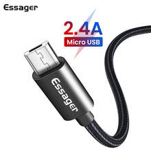 Кабель Micro USB Essager, быстрая зарядка, 2.4A, кабель для передачи данных для Samsung S10 Xiaomi 9, Кабель Microusb, кабели для мобильных телефонов Android 2024 - купить недорого