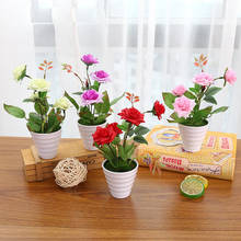 Artificial Flower Plants Potted Bonsai Gifts Fake Butterfly Orchid Simulation Flowers Plants For Wedding Home Decor Ornaments 2024 - buy cheap