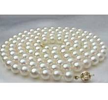 Free Shipping  genuine AA+ 7-8mm south sea white pearl necklace 17 INCH 2024 - buy cheap