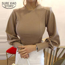 Korean O-Neck Lantern Sleeve Blouse Women 2021 Autumn Vintage Shirts Women New Loose Women Tops And Bloues Blusas Mujer 12190 2024 - buy cheap