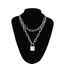 Lock Chain Necklace With A Padlock Pendants For Women Men Punk Jewelry On The Neck 2020 Grunge Aesthetic Egirl Eboy Accessories 2024 - купить недорого