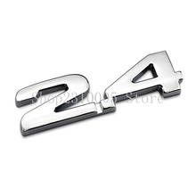 Emblema de Metal cromado plateado para reacondicionamiento de coche, pegatina 3D de Exterior, insignia para Honda Accord, tapa de maletero, 2,4 de capacidad 2024 - compra barato
