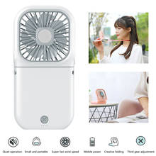 Miniventilador plegable de mano para el hogar y la Oficina, Enfriador de aire de 3000mAh, velocidad ajustable, recargable por USB, para escritorio, aire libre 2024 - compra barato
