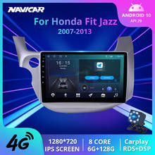 Radio con GPS para coche, reproductor Multimedia con Android 10,0, 2Din, DVD, estéreo, para Honda Fit Jazz 2007-2013 2024 - compra barato