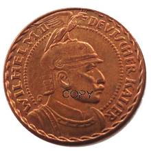 Prusia (alemán S.) Moneda de copia de Wilhelm II, 10 marcas, a prueba de 1913, patrón de bronce 2024 - compra barato
