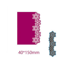 snowflake flower edge frame Metal Cutting Dies Stencils DIY Scrapbook Photo Album Paper Card Decorative Craft Embossing 40*150mm 2024 - buy cheap