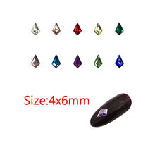 30/100Pcs Nail Art Rhinestone 4x6mm Small Arrow Flatback Crystal Stones DIY Decorations Manicure Diamond Colorful Stones 2024 - buy cheap