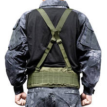 Cinturón militar Molle para exteriores, faja de combate portátil de nailon, ajustable, acolchado suave, en forma de H 2024 - compra barato
