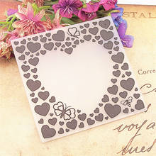 Carpetas con relieve de corazón, plantilla de plástico para álbum de recortes, manualidades, Fondant, hendidura, pastel, álbum de fotos, tarjeta, 12,6x12,6 cm 2024 - compra barato