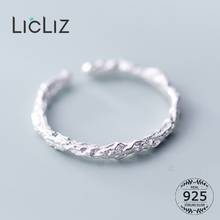 Licpol novo 925 anéis de prata esterlina femininos, anéis abertos em dourado branco ajustável joia presente lr0731 2024 - compre barato